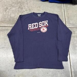 vintage boston red sox reebok thermal baseball bat shirt size large